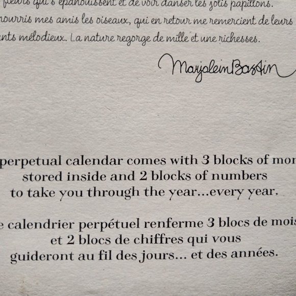 Cute Wooden Perpetural Calendar - Picture 3 of 5